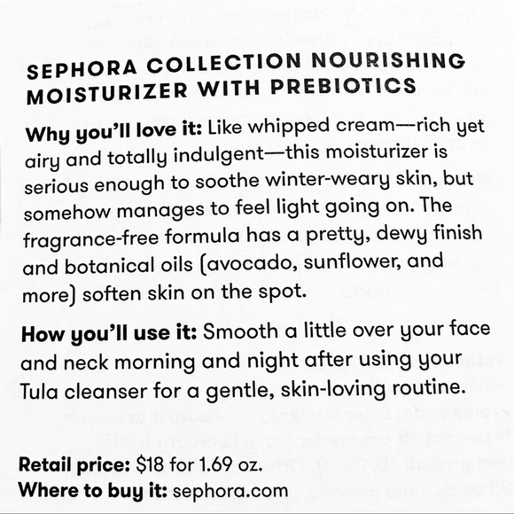 New Sephora Collection Nourishing Moisturizer with Prebiotics 20ml - Picture 4 of 4